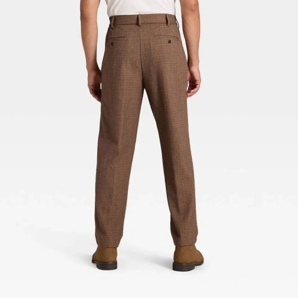 Men's Pull-On Pleated Trousers - Goodfellow & Co Brown XXL